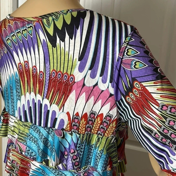 PATCHINGTON  dress,women Large,multicolore,tiered,ruffles,event,boho,colorful - Picture 9 of 17